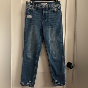 Lovervet by Vervet high rise slim straight ankle crop, size 28/7, style #LV1098